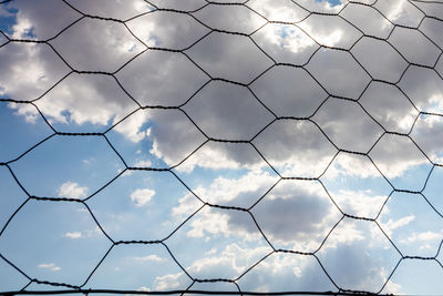 Fences and cloudy sky