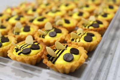 Close-up of served cake