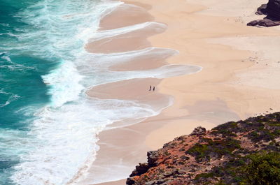 High angle view of beach