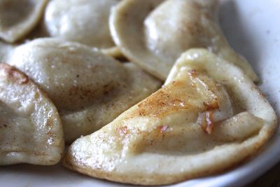 Close-up of dumplings in plate