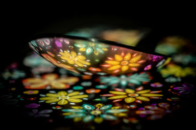 Close-up of illuminated lights