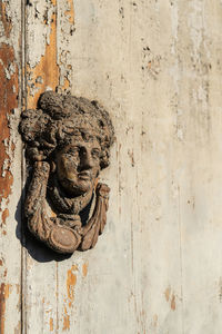 Close-up of old door knocker