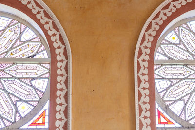 Low angle view of ornate ceiling of building