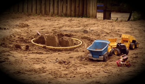 View of mud on beach