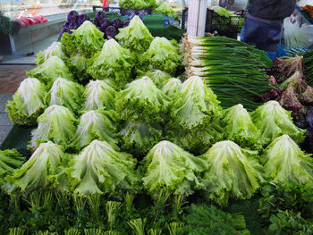 View of vegetables for sale in market
