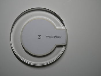 Close-up of metal over white background