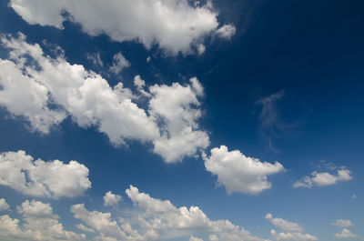 Low angle view of clouds in sky