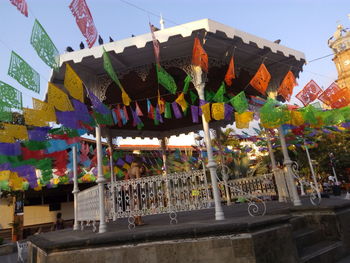 Low angle view of clothes drying