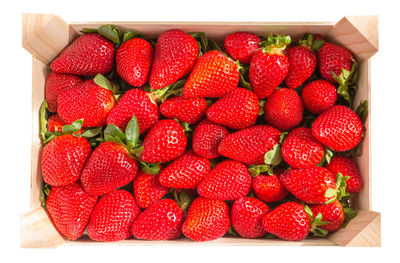 Close-up of strawberries in box