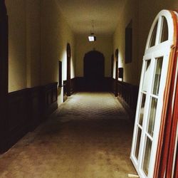 Empty corridor of building