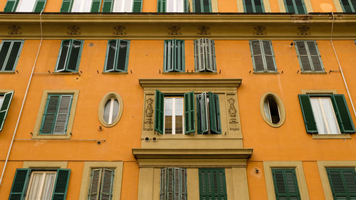 Low angle view of yellow building