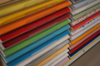 Full frame shot of multi colored files