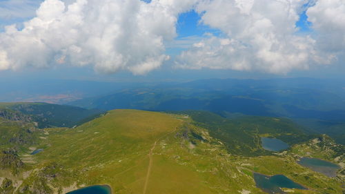 Aerial view of landscape against sky