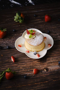 Close-up of cake on table