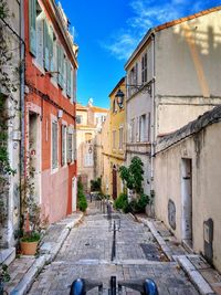 Street amidst buildings in old town