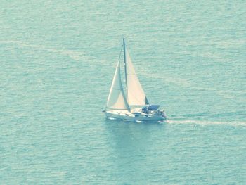 Boats sailing in sea