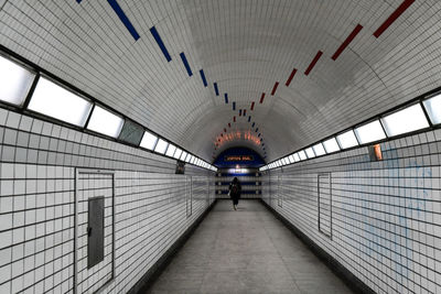 Long empty underground walkway