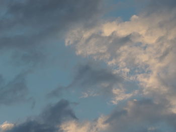 Low angle view of clouds in sky