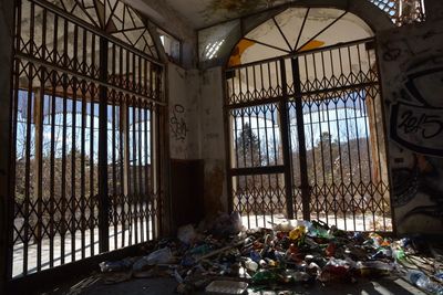 Interior of abandoned building