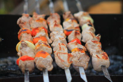 Close-up of meat on market stall