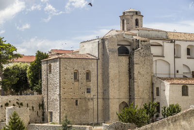 Exterior of old building against sky