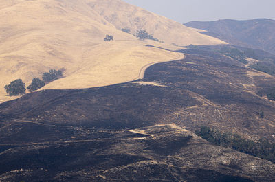 High angle view of land