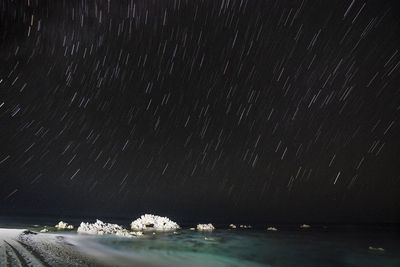 Low angle view of star field against sky at night