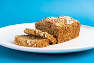 Close-up of cake in plate