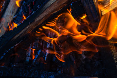 Close-up of fire