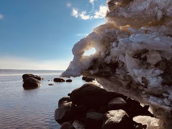 Scenic view of sea against sky