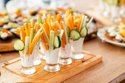 Close-up of cocktail on table