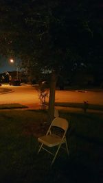 Empty street light at night