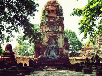 Low angle view of temple