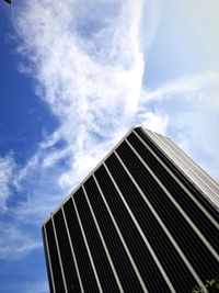 Low angle view of modern building against sky