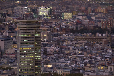 High angle view of cityscape