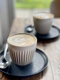 Close-up of coffee on table