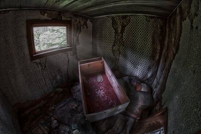 Interior of abandoned building