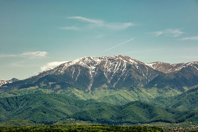 View of the famous romanian mountains fagaras