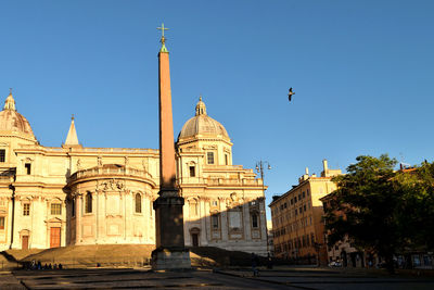 View of historic building against blue sky