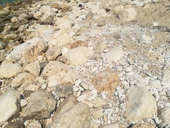 Full frame shot of rocks on beach