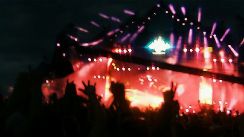 People enjoying at concert