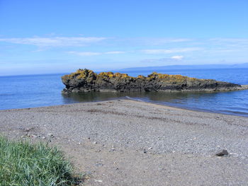 Rock formation in sea