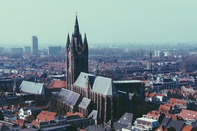 City at dusk