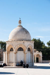 View of historic building against blue sky