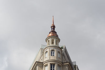 Low angle view of building against clear sky