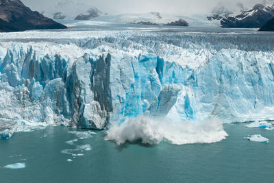 Panoramic shot of frozen sea