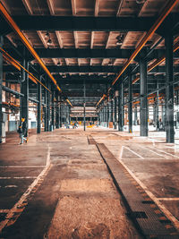 Man walking in warehouse