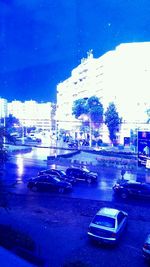 Close-up of tree against blue sky