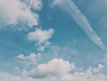 Low angle view of clouds in sky