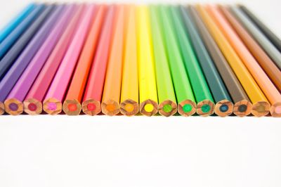 Close-up of colorful pencils